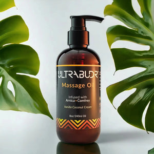 Vanilla Coconut Cream Massage Oil with Arnica and Comfrey, 8oz