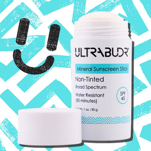ULTRABUDR Non-Tinted Mineral Sunscreen Stick SPF 45, 1 oz