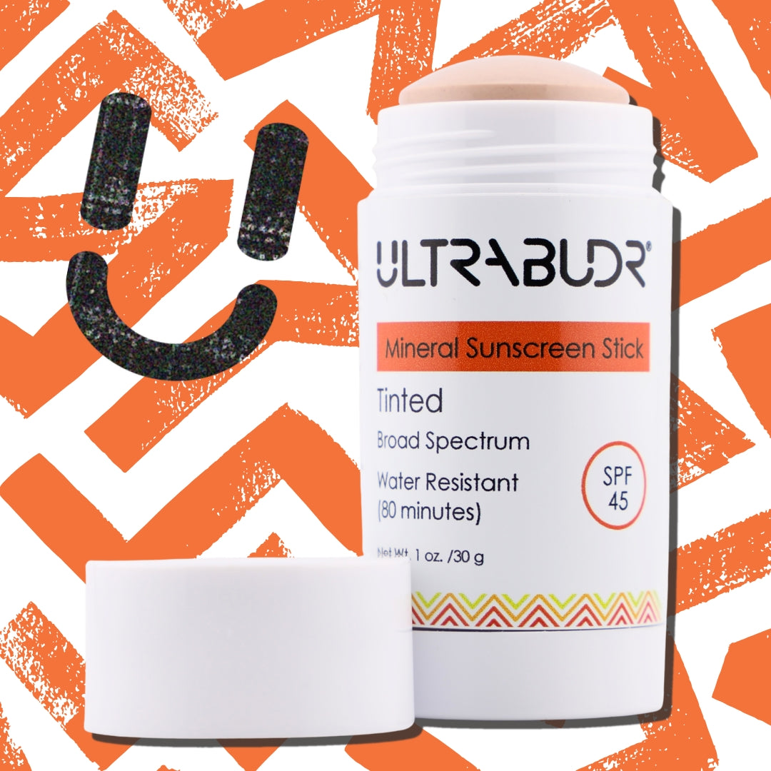 ULTRABUDR Tinted Mineral Sunscreen Stick SPF 45, 1 oz